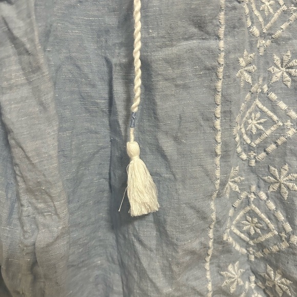 Joie Linen Long Sleeve Peasant Blouse size small - Picture 4 of 6